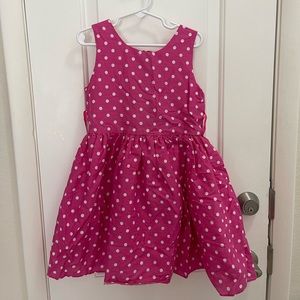 Girls Pink Polka Dot Dress